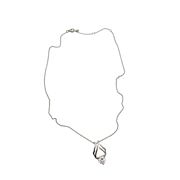 925 CZ Pendant Necklace - Picture 4 of 6